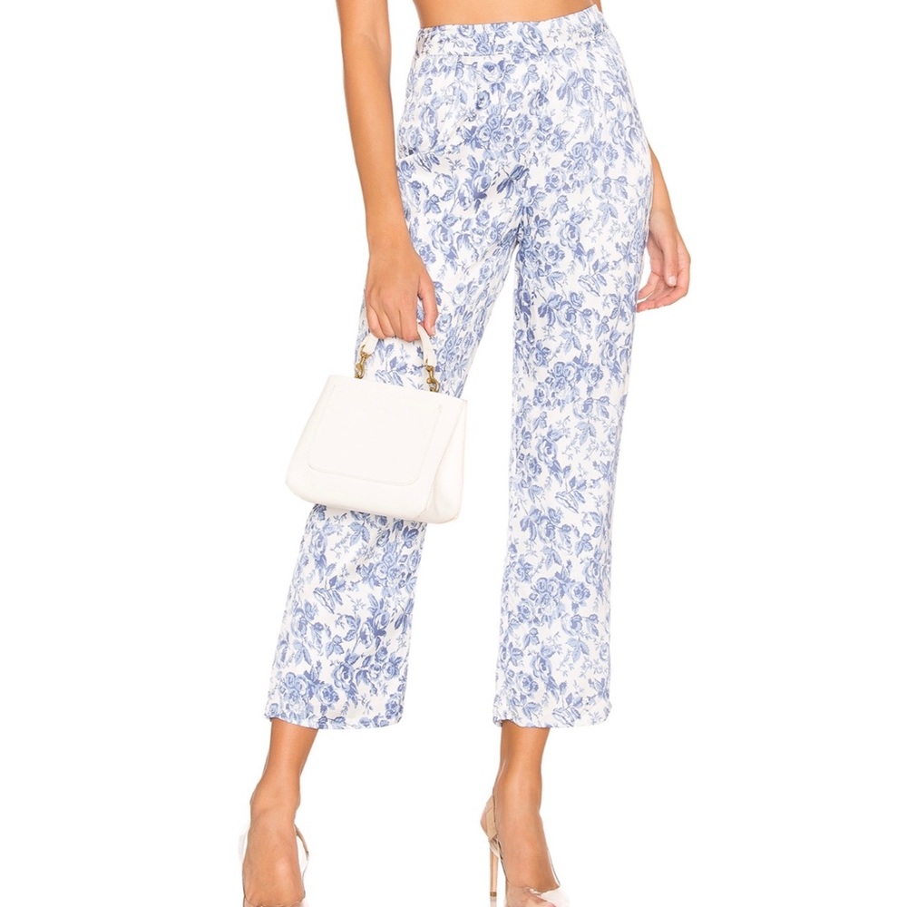 SILK / SATIN FLORAL AUDRA PANT from REVOLVE